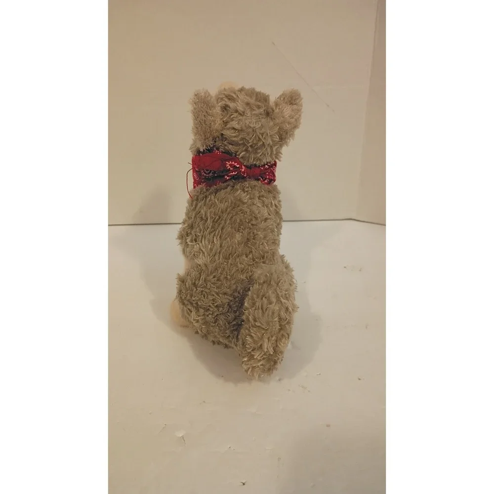 Douglas Cuddle Toys Husky Plush Stuffed Animal Dog with Red Bandana Grey Cream